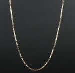 Vintage 10k Delicate Rectangular Cable Chain Necklace