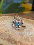 Heart Eagle Ring Size 4.5