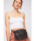Woven Fringe Fanny Belt Pack Black